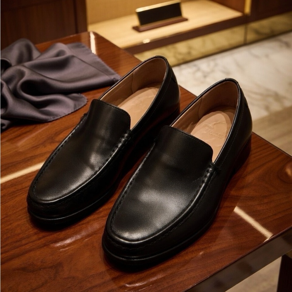 Ted Baker Labi Men's Black Leather Dress Loafers Shoes US 9 Moccasin Wedding